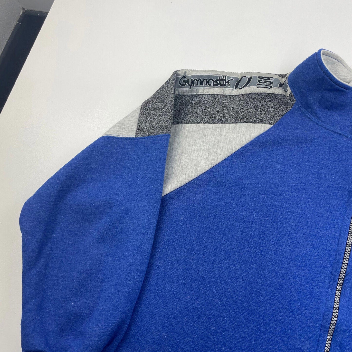 Men’s Vintage Blue GYMNASTIK Full Zip Track Jacket Sweatshirt , Size XL