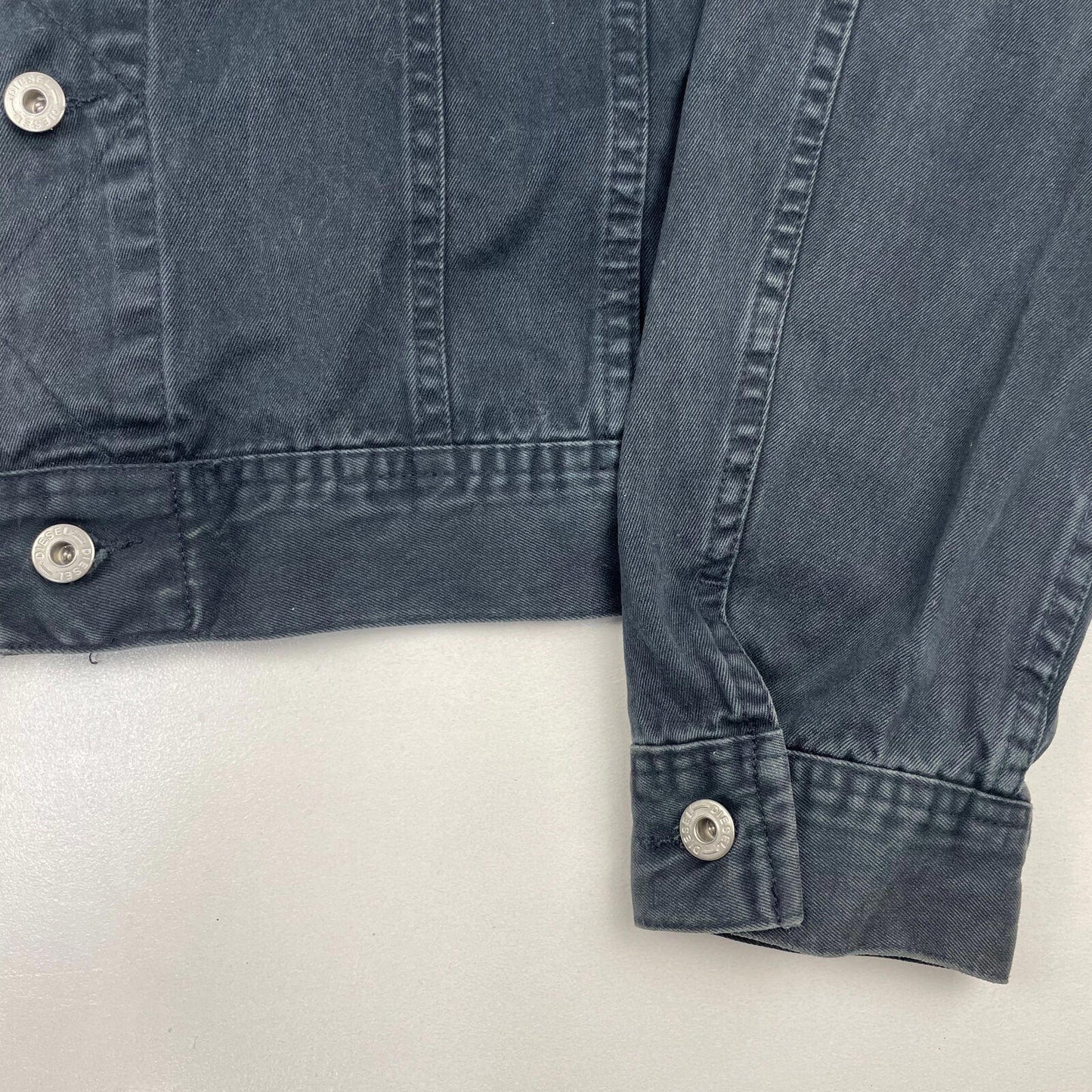DIESEL Women’s Black Denim Trucker Jacket , Size XL