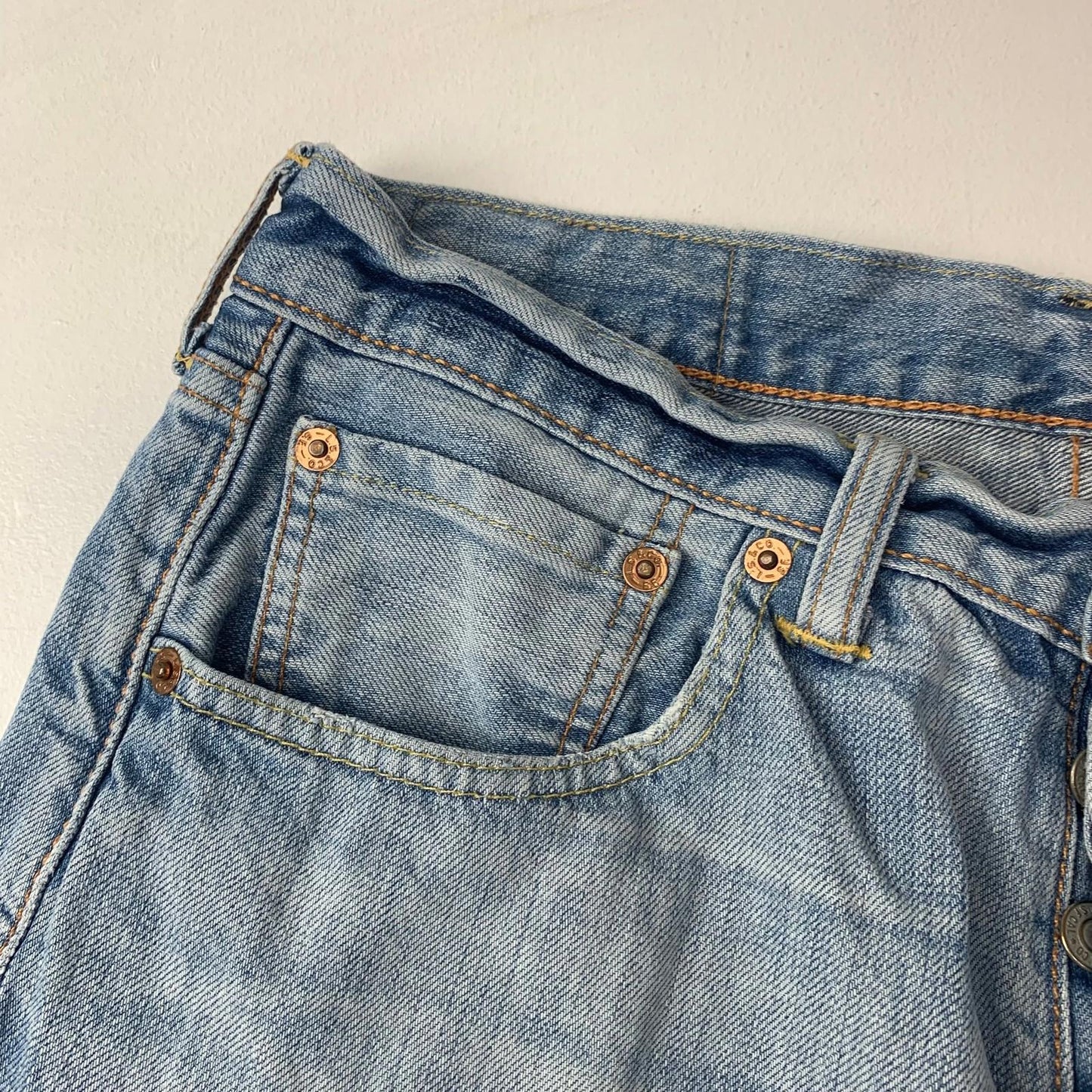Levi's 501 Denim Shorts Hemmed Blue  Mens W31