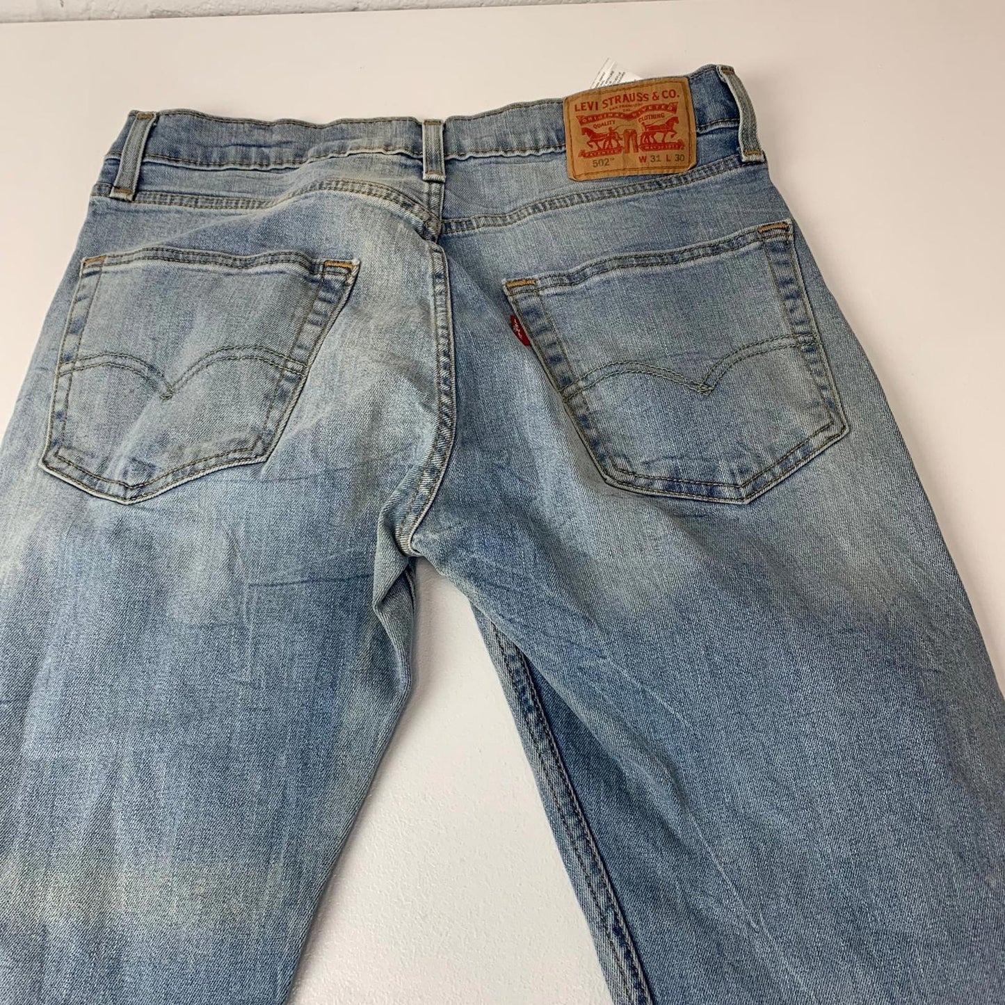 LEVI'S 502 Jeans Straight Leg Light Wash Blue Women's W31 L30