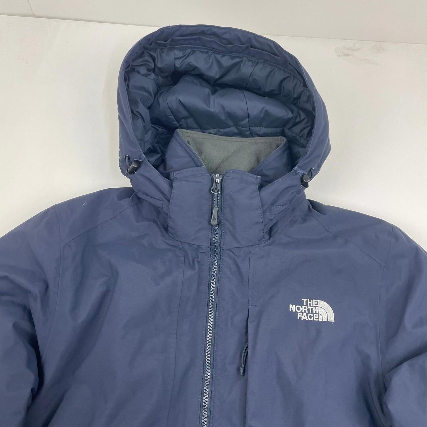 THE NORTH FACE Parka Jacket Insulated Winter Hooded Blue Mens Small