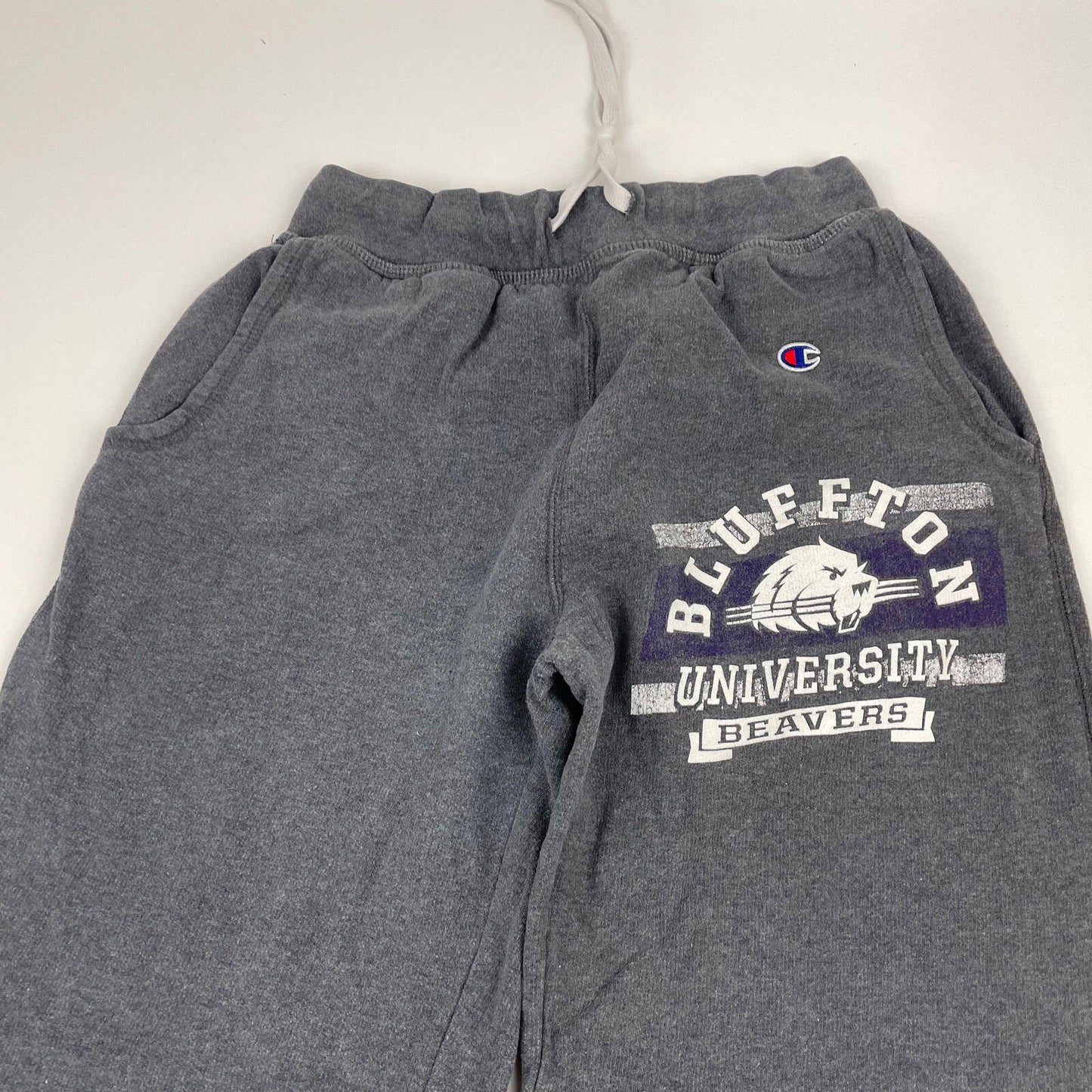 Women’s CHAMPION Grey Joggers , USA NFL BLUFFTON UNI Wide Leg , Size Medium