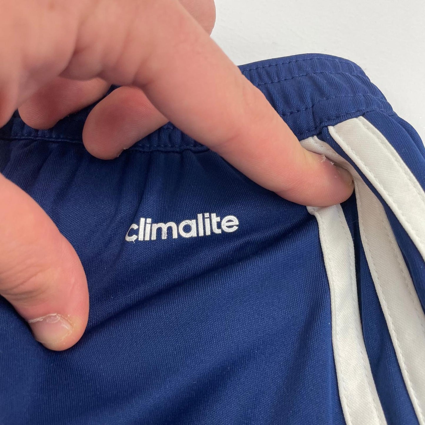 ADIDAS Climalite Activewear Shorts Blue White Mens M