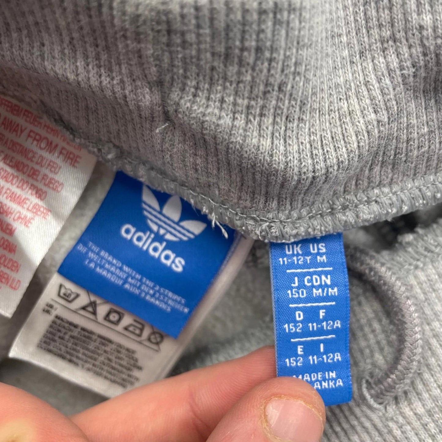 Adidas Kids Sweat Shorts Grey Elastic Waist Boys UK 11-12 M