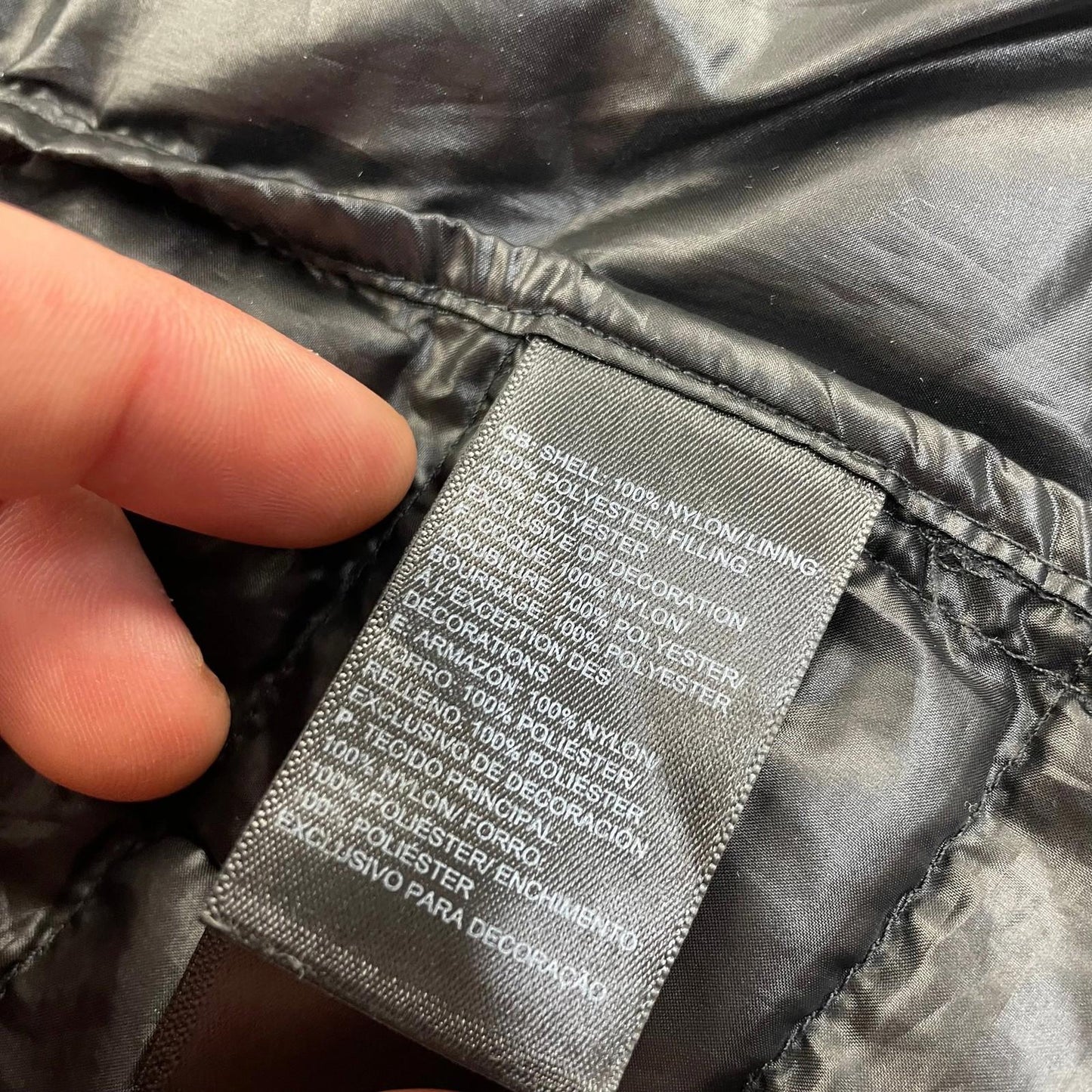 THE NORTH FACE Women's Quilted Puffer Jacket Black Hooded Mid-Length , SIZE XS