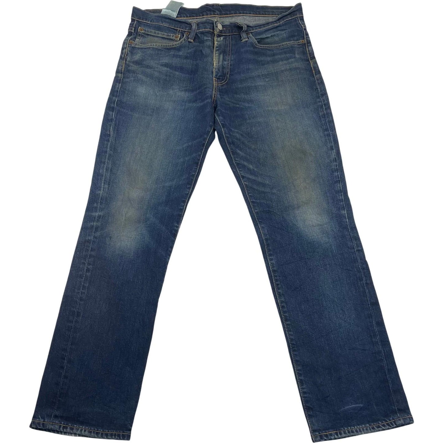 LEVI'S Jeans Straight Fit Faded Casual Blue Cotton Denim Mens W34 L30