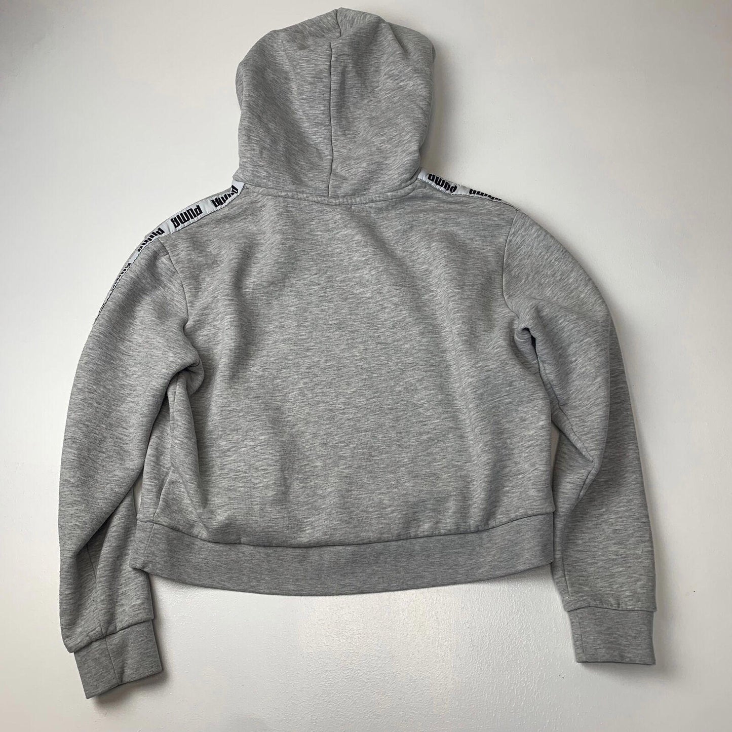 Women’s PUMA Cropped Hoodie / Grey / UK8 / XS / Taped