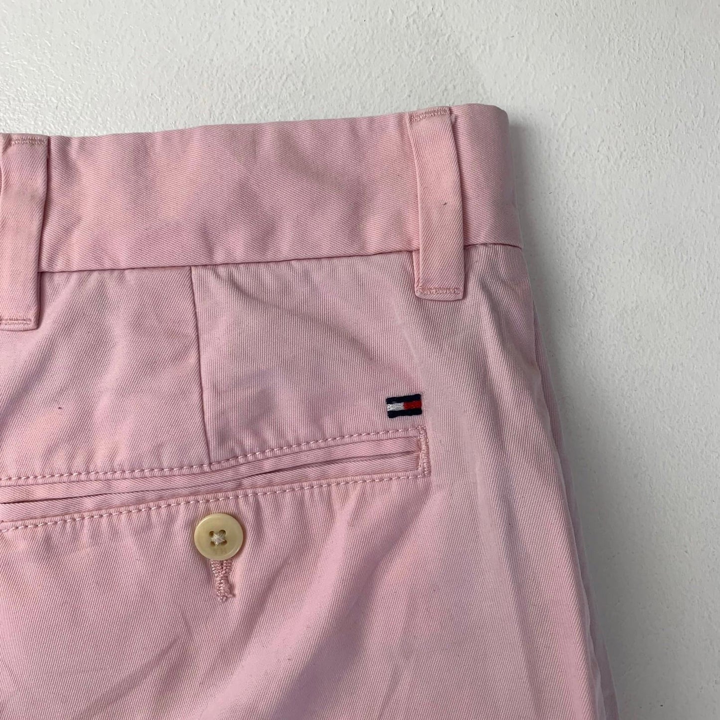 Tommy Hilfiger Classic Fit Chino Shorts Pink Casual Summer Mens W30