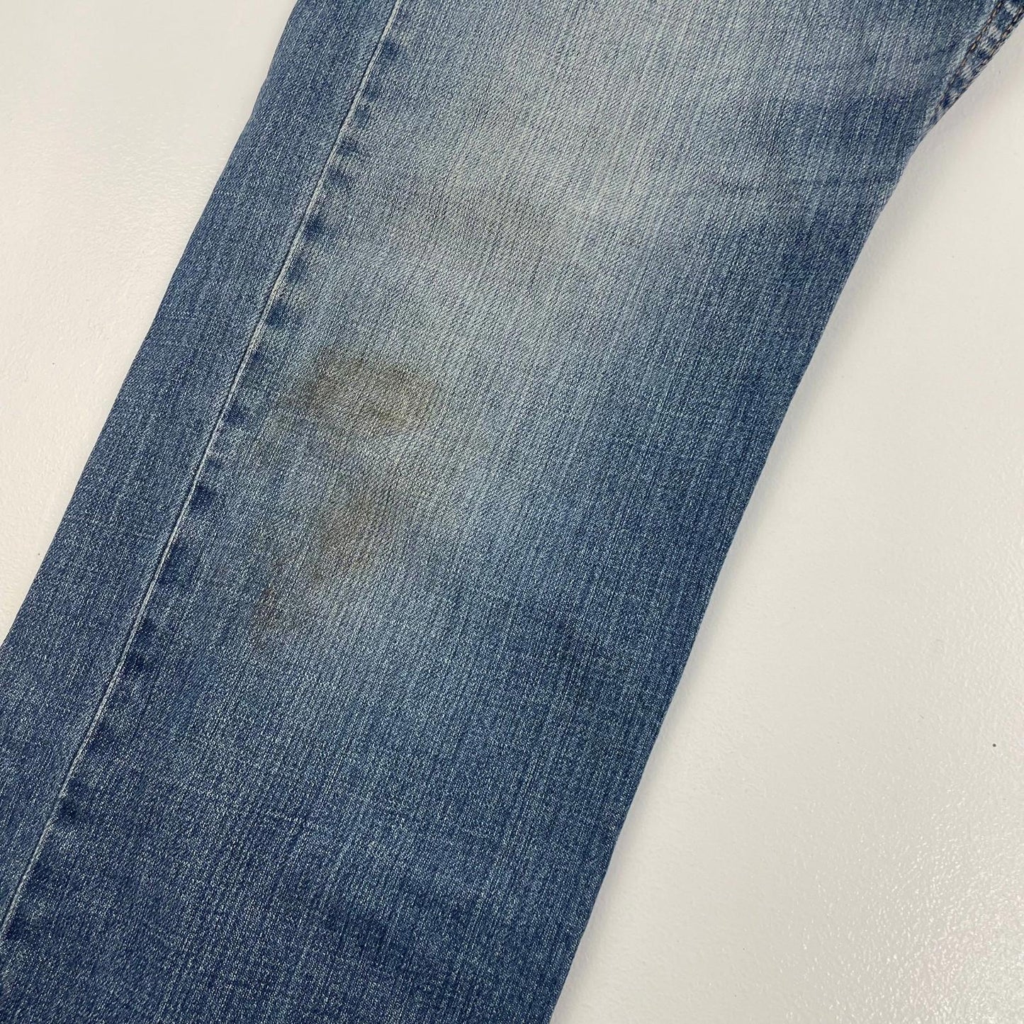 LEVI'S 505 Jeans Straight Fit Blue Denim Vintage Washed Mens W34 L30