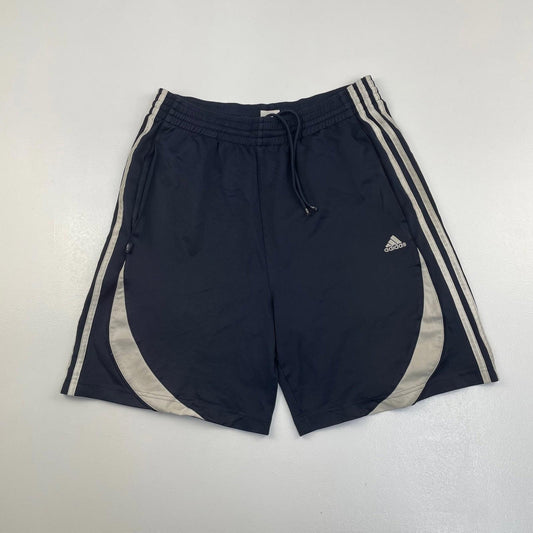 ADIDAS Men's Athletic Shorts Drawstring Navy Blue Size M