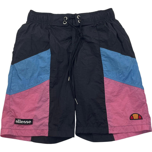 Ellesse Colour Block Swim Shorts Retro Multicoloured Logo Mens UK S