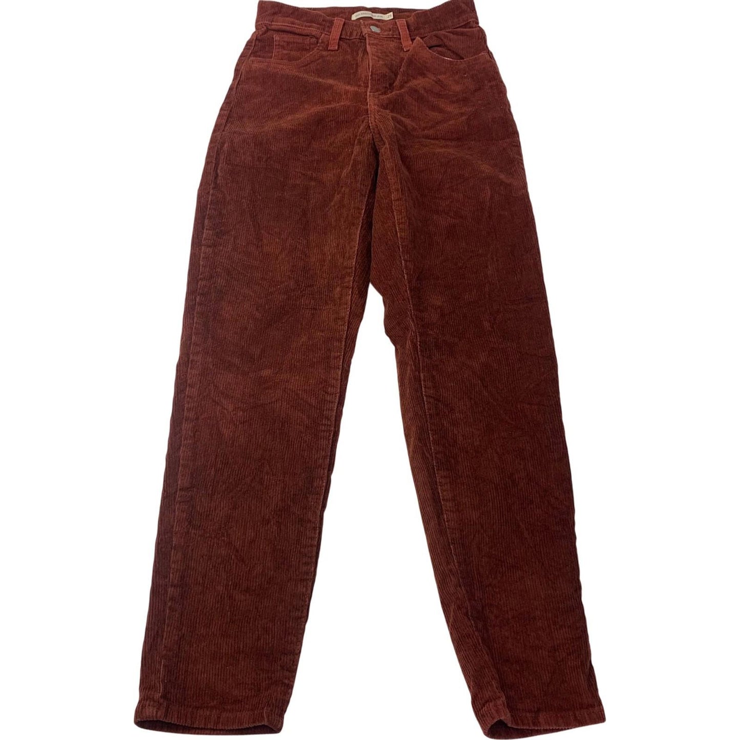 LEVI'S High Waisted Mom Jeans Corduroy Rust Red Women's Size W25