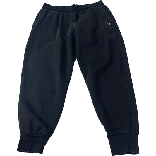 Puma Jogger Sweatpants Ribbed Cuff Casual Black Womens Large