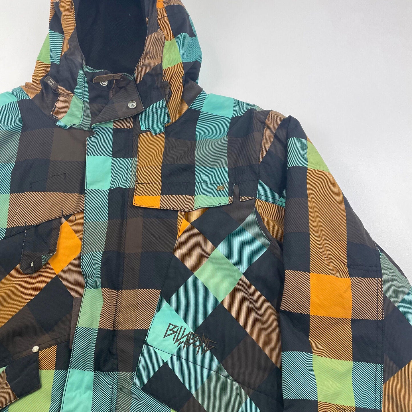 Men’s BILLABONG Multicoloured Tartan Sorient Ski Jacket , Size M