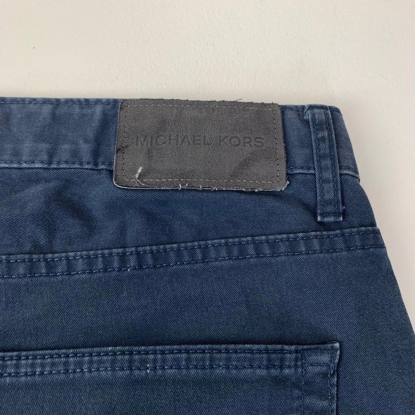 Michael Kors Parker Slim Fit Trousers Blue Mens 33/30