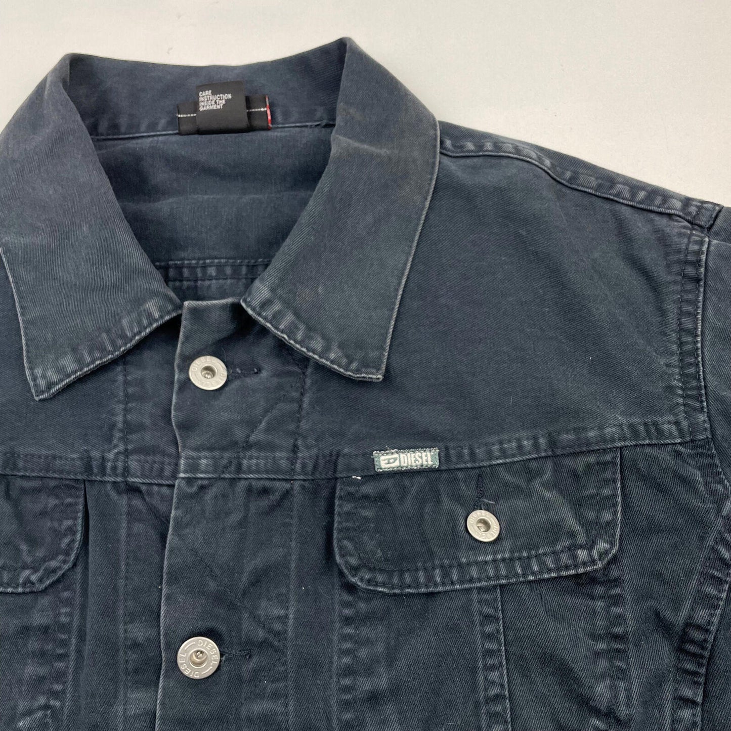 DIESEL Women’s Black Denim Trucker Jacket , Size XL