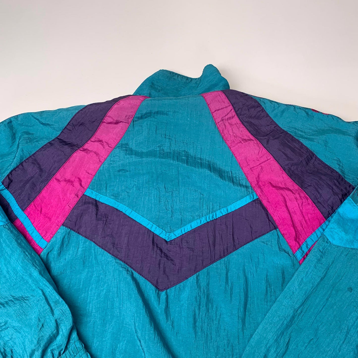 Men’s Vintage DIADORA Shell Jacket / Retro 90’s Track Top / Multicoloured/ Large