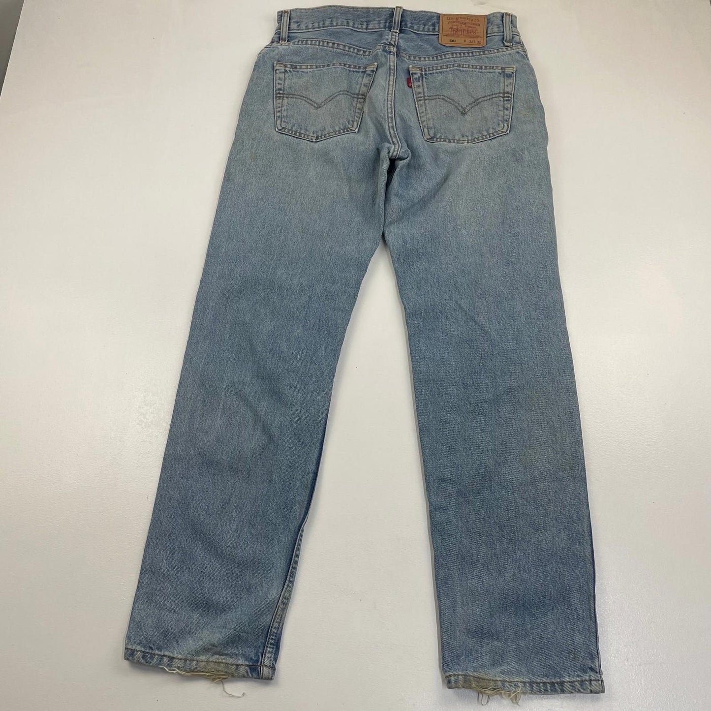 Levi's 501 Original Straight Leg Vintage Washed Denim Jeans Blue Mens W34 X L32