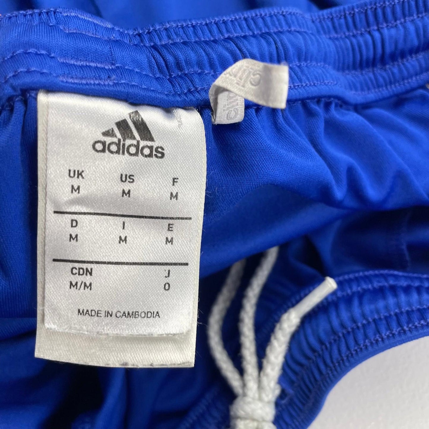 ADIDAS Climalite Athletic Shorts Blue Striped Design Mens UK M