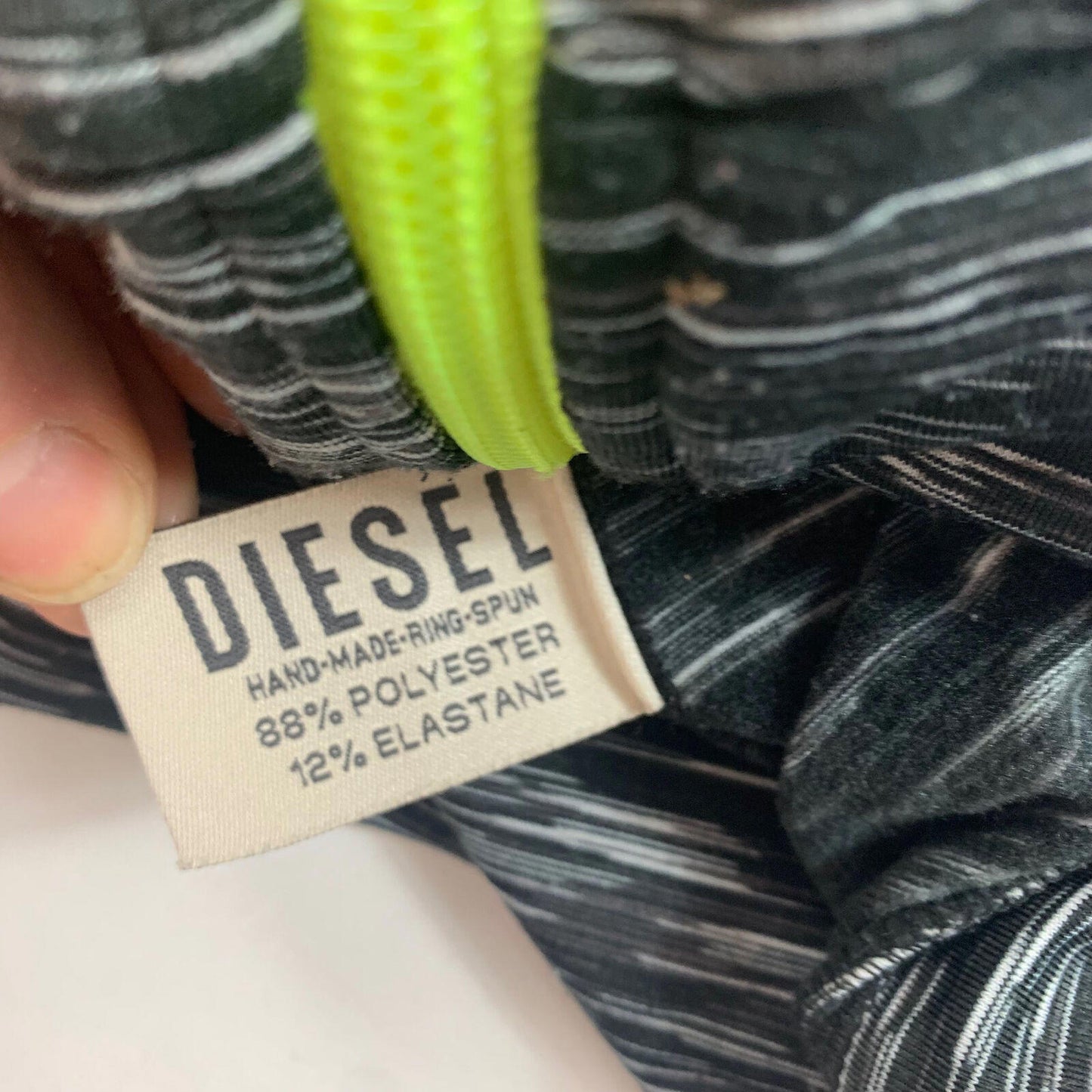 Women’s DIESEL ACTIVEWEAR Full Zip Hoodie / Small / Black & Grey / Stretchy