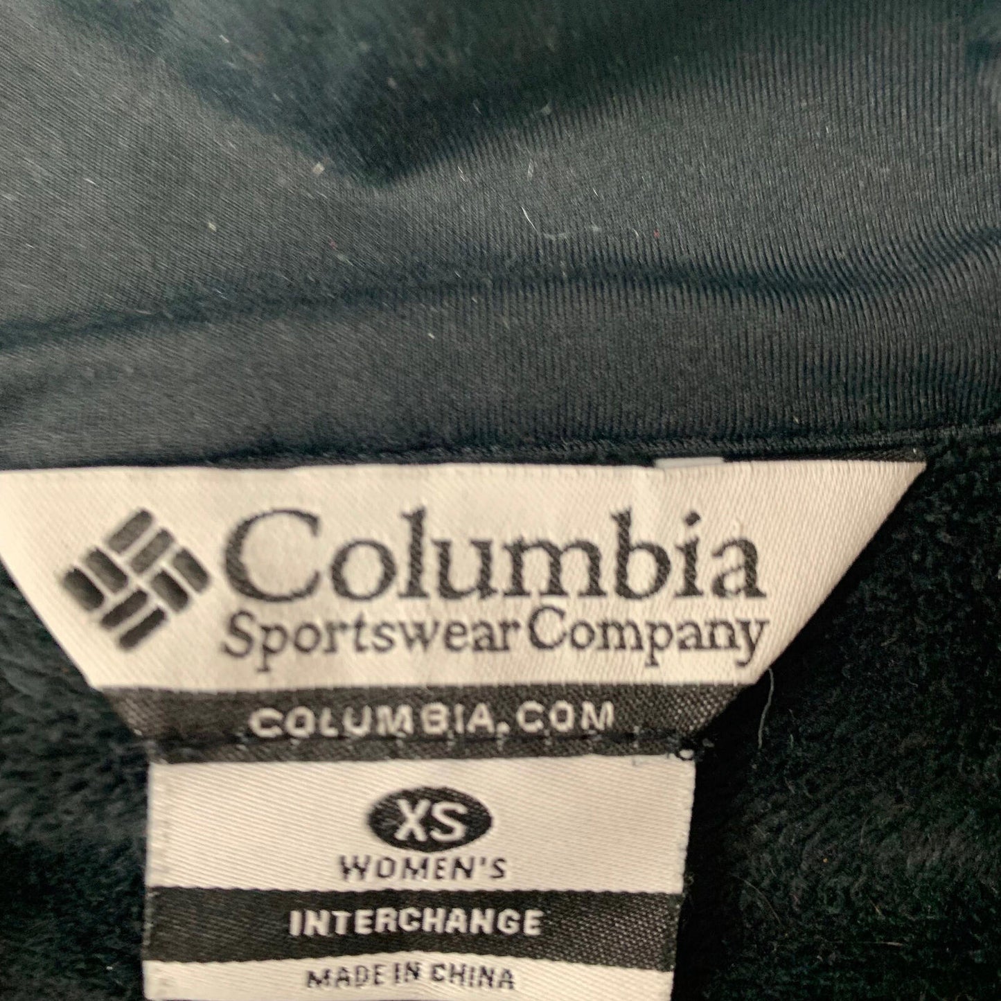 Women’s COLUMBIA XS Full Zip Fleece Jacket / Black / Extra Small