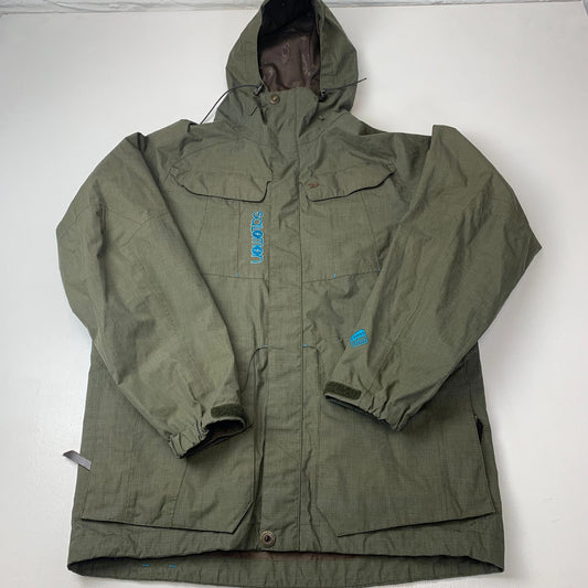 Mens SALOMON Clima Pro Ski Jacket / Khaki Green / Small