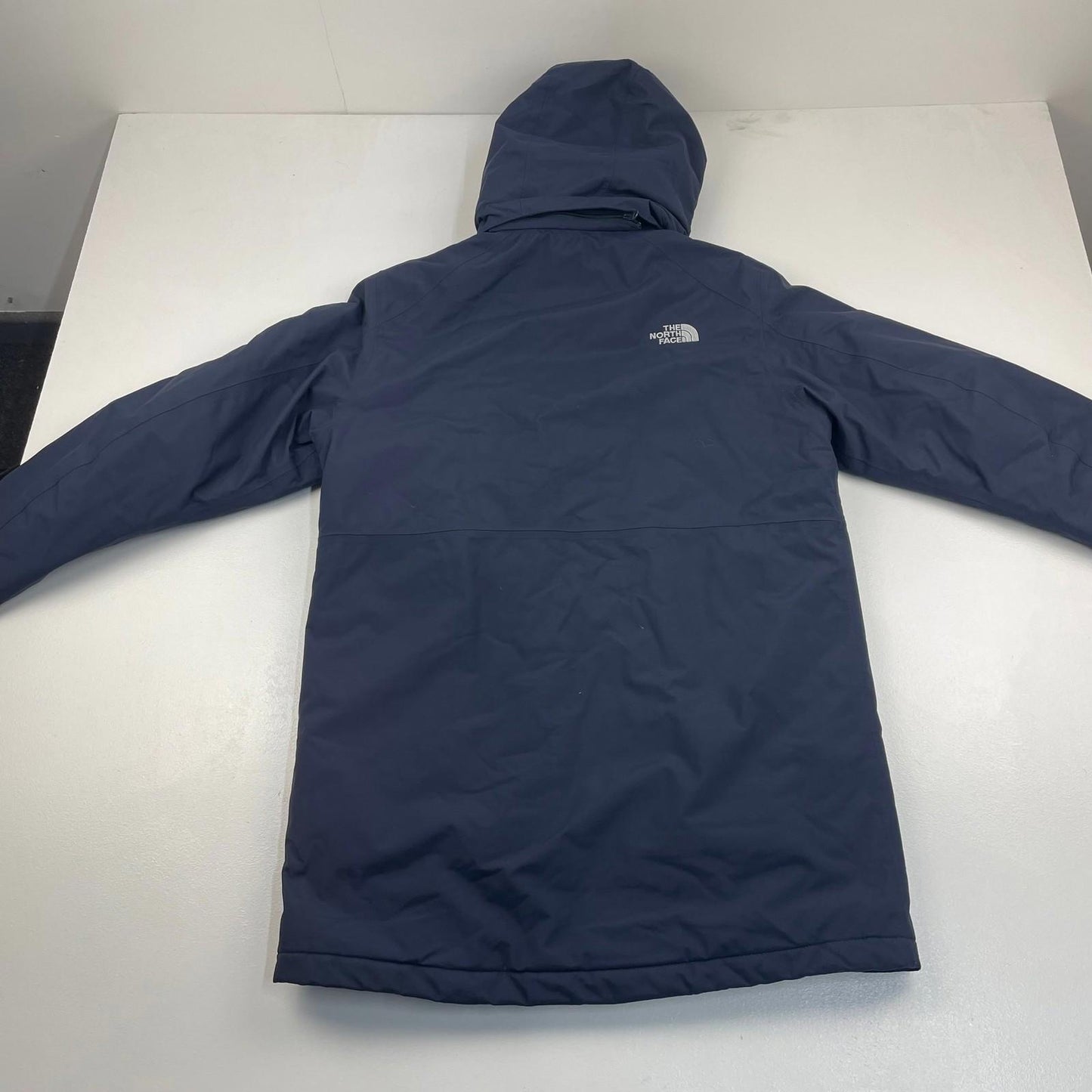 THE NORTH FACE Parka Jacket Insulated Winter Hooded Blue Mens Small