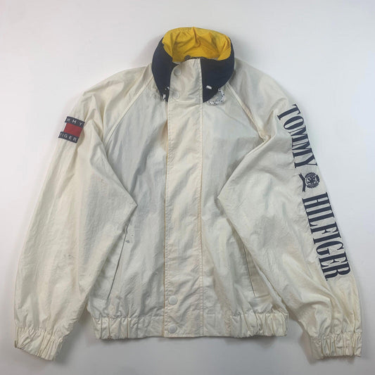 Men’s Vintage TOMMY HILFIGER Sailing Jacket / 90’s / Off White / Small / Spellou