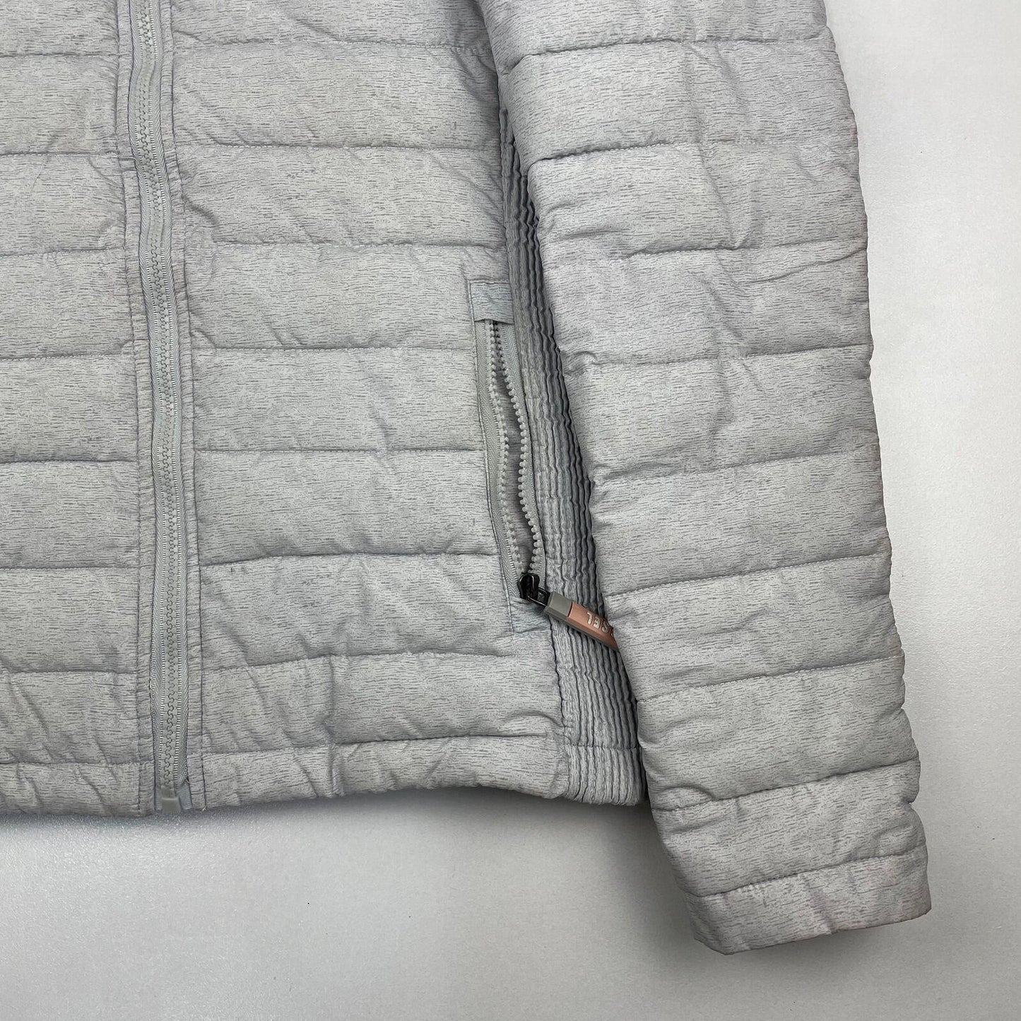 Women’s Grey DIESEL Puffer Jacket W/ Hood , Size Large