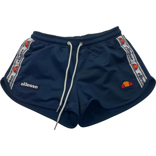 Ellesse Women's Hot Pants Retro Logo Design Navy Blue Shorts UK 6