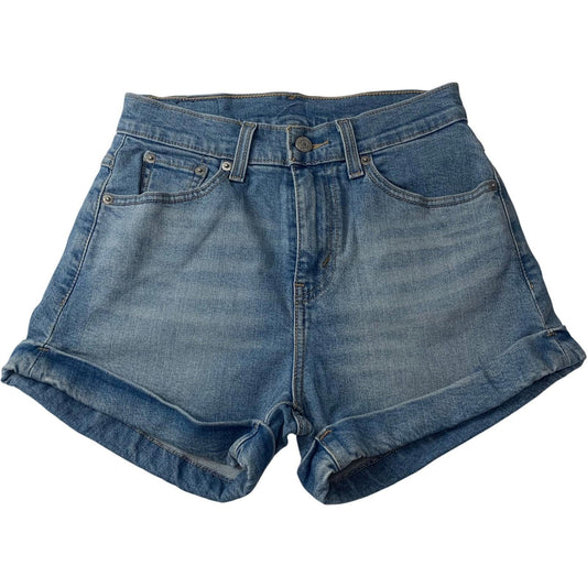 Levi's Denim Cut-Off Shorts Rolled Cuff Light Wash Blue Womens W25 / UK 4 - 6
