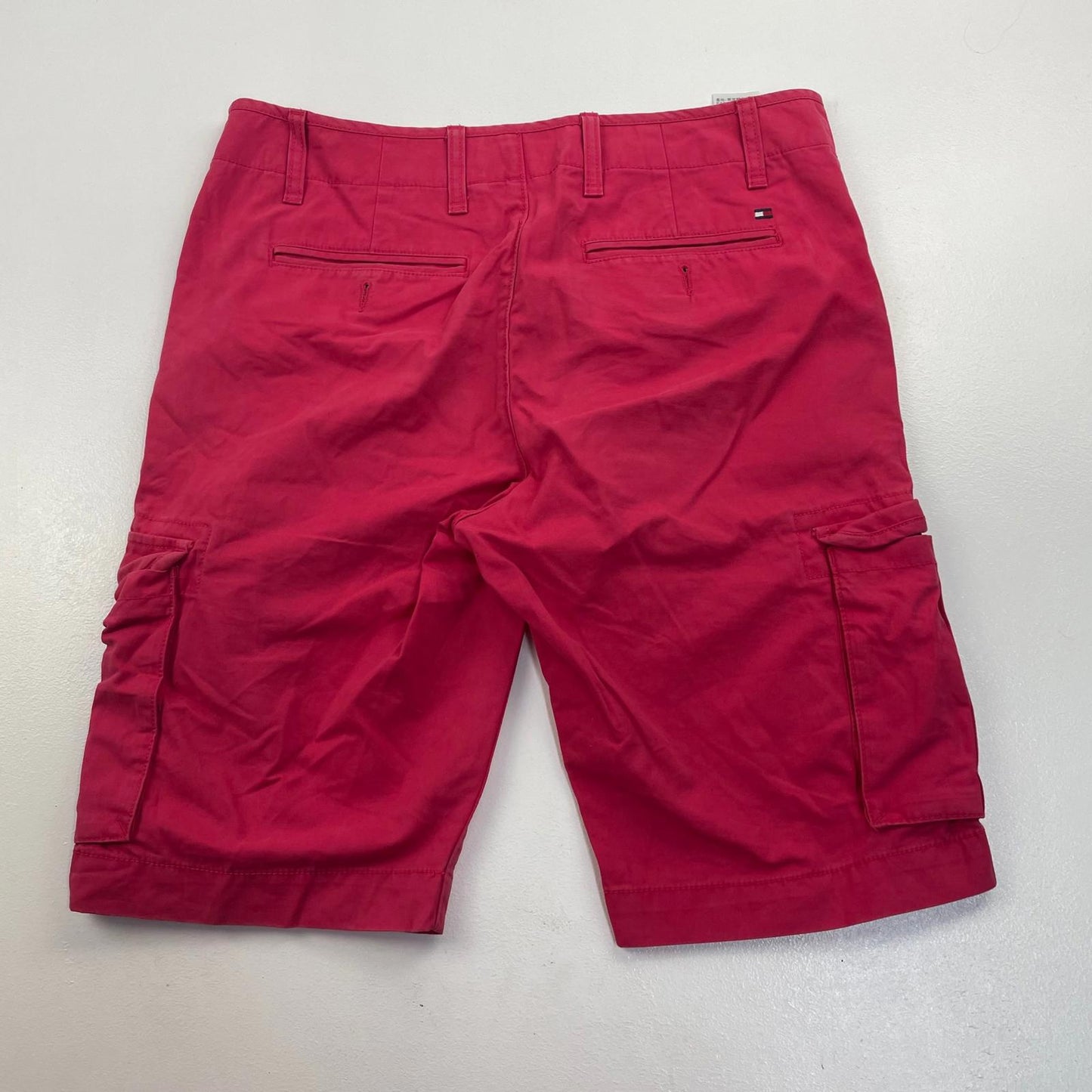 Tommy Hilfiger Cargo Shorts Classic Red Mens Label Size W 31