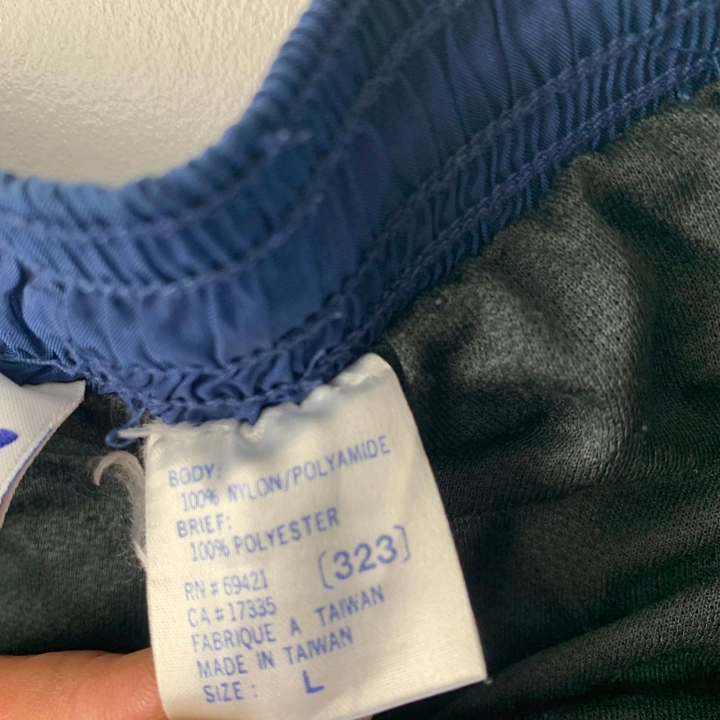 Reebok Athletic Shorts Elastic Waist Blue Sports Mens L