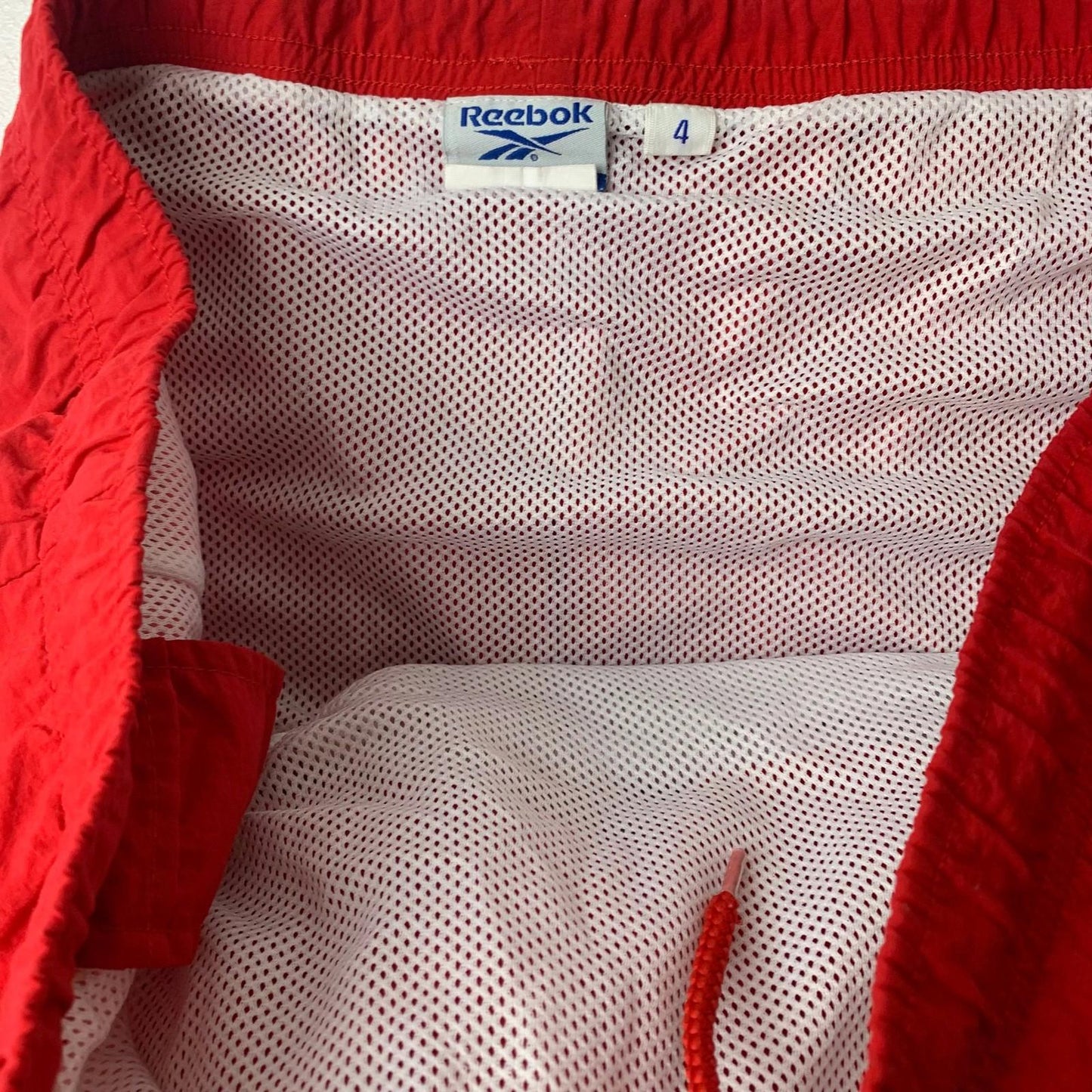 REEBOK Swim Shorts Retro Red Mesh Lined Lightweight Mens XL