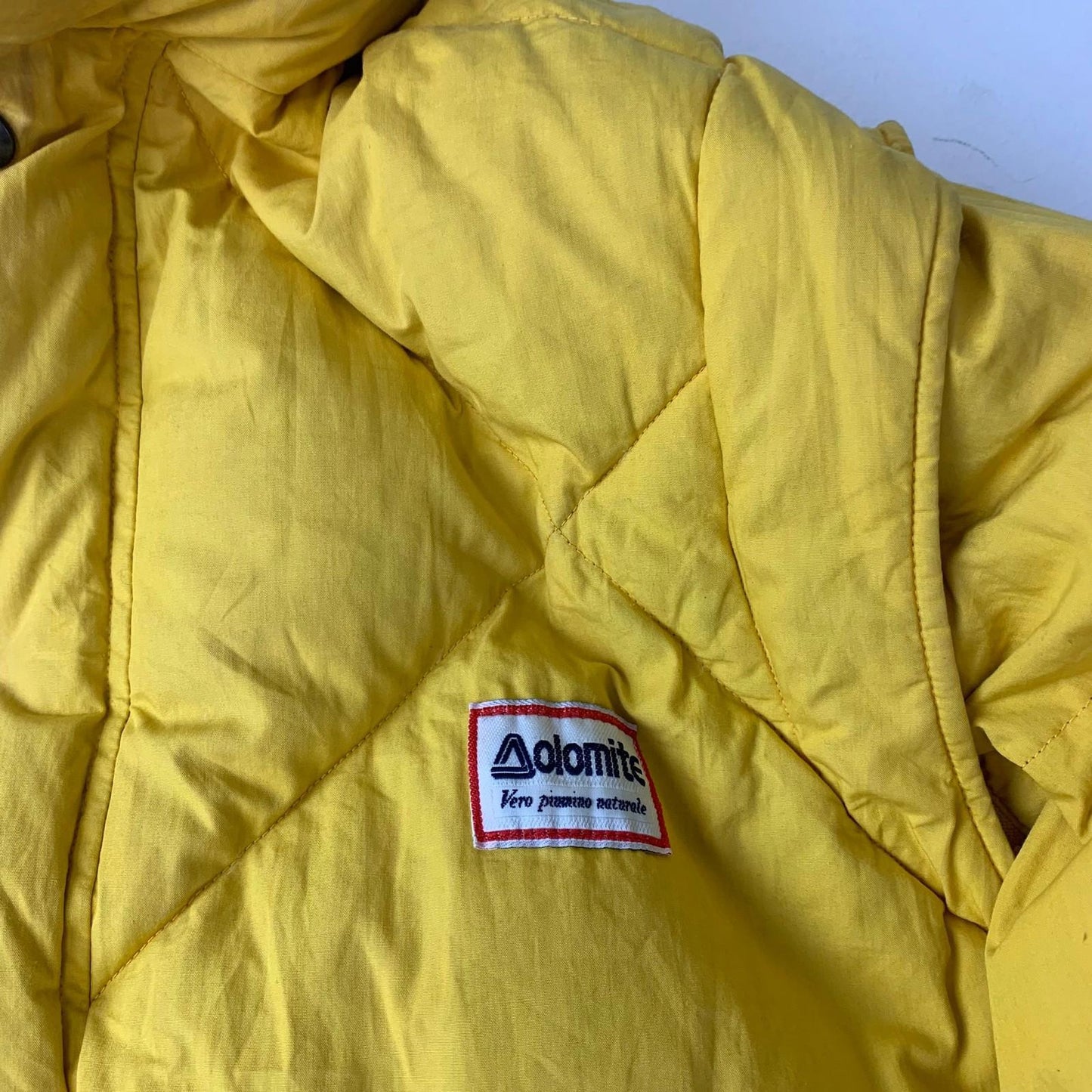 Dolomite Puffer Jacket Reversible Vintage Outdoor Yellow Grey Medium