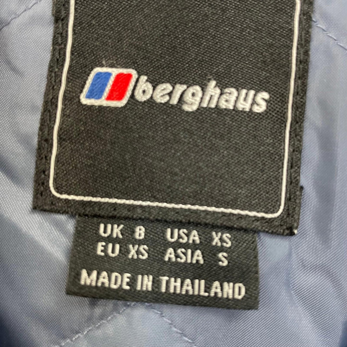 BERGHAUS Hydroshell Waterproof Jacket Hooded Outdoor Blue Womens XS