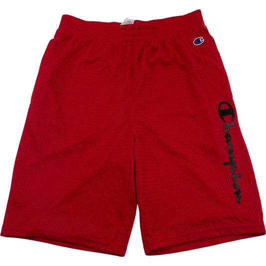 CHAMPION Authentic Athleticwear Red Mesh Logo Shorts Boys XL