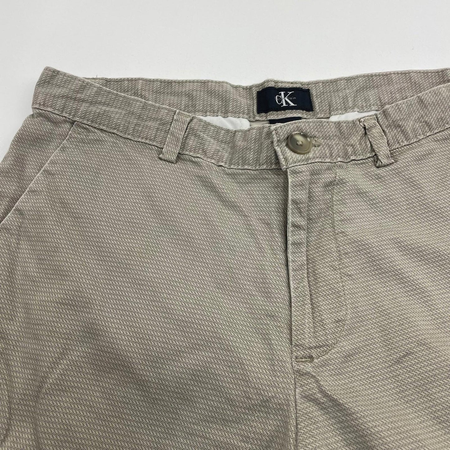 Calvin Klein Shorts Chino Beige Classic Fit Mens 30