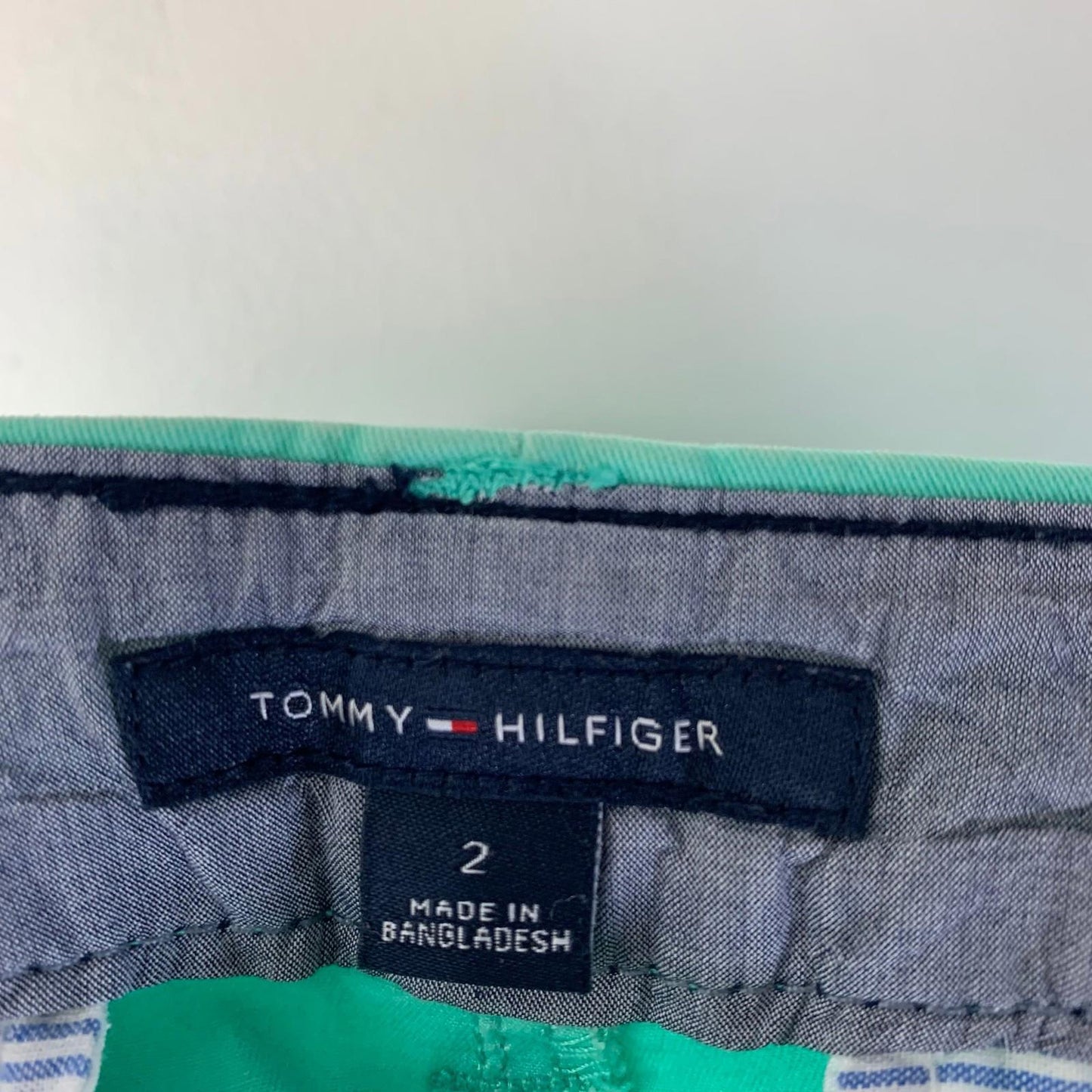 Tommy Hilfiger Stretch Slim Ankle Trousers Green Women UK 6