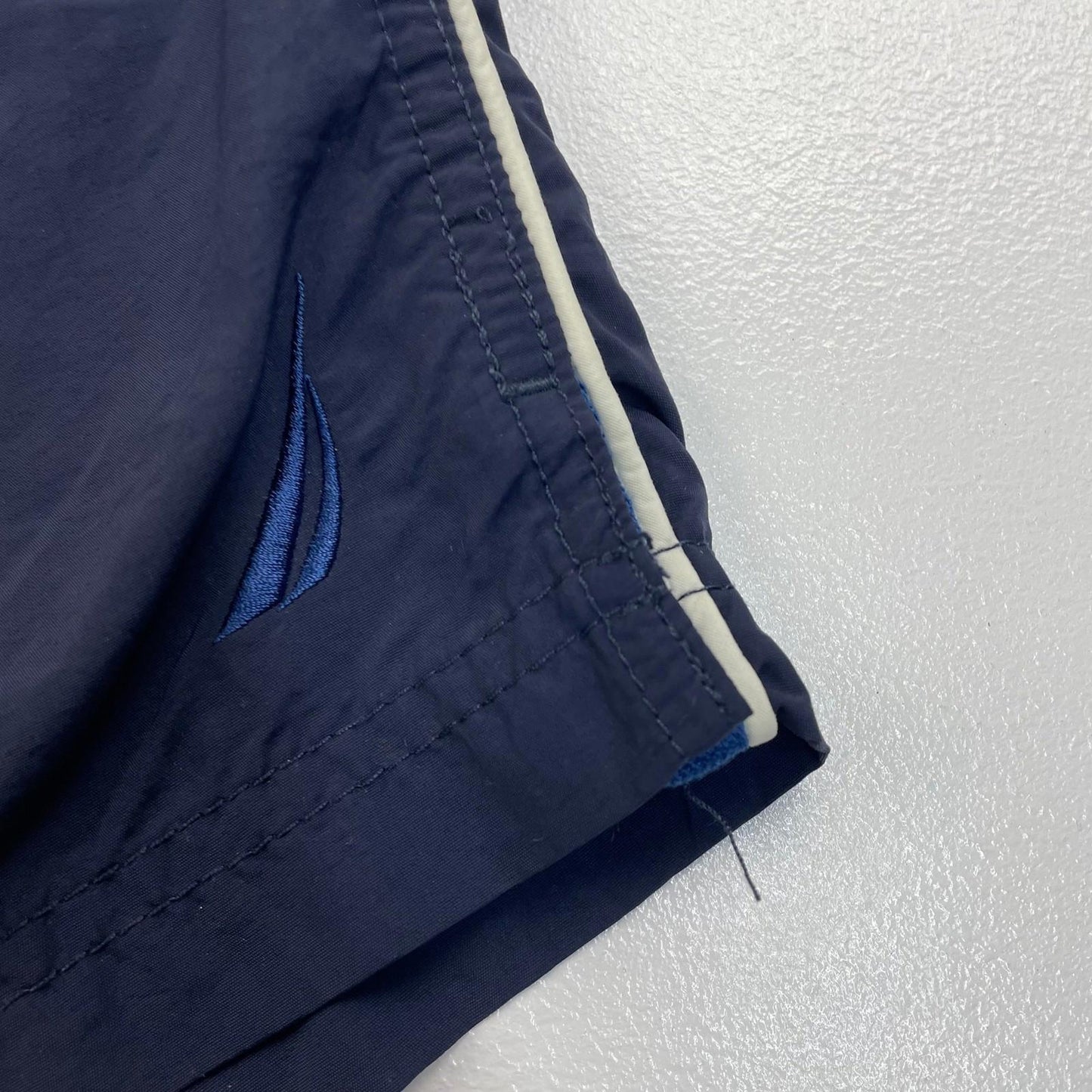 NAUTICA Swim Shorts Mesh Lining Navy Blue Mens Large