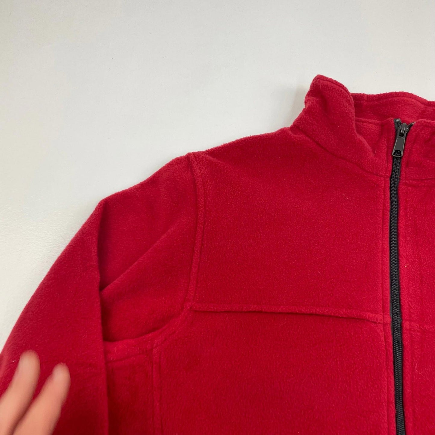 COLUMBIA Fleece Jacket Warm Winter Red Zip Mens M