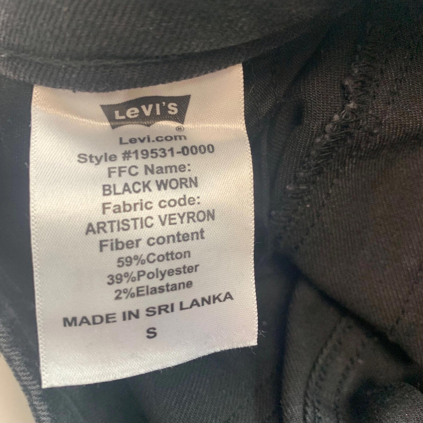 Women’s LEVIS Black Dungarees / Small / Sample Garment