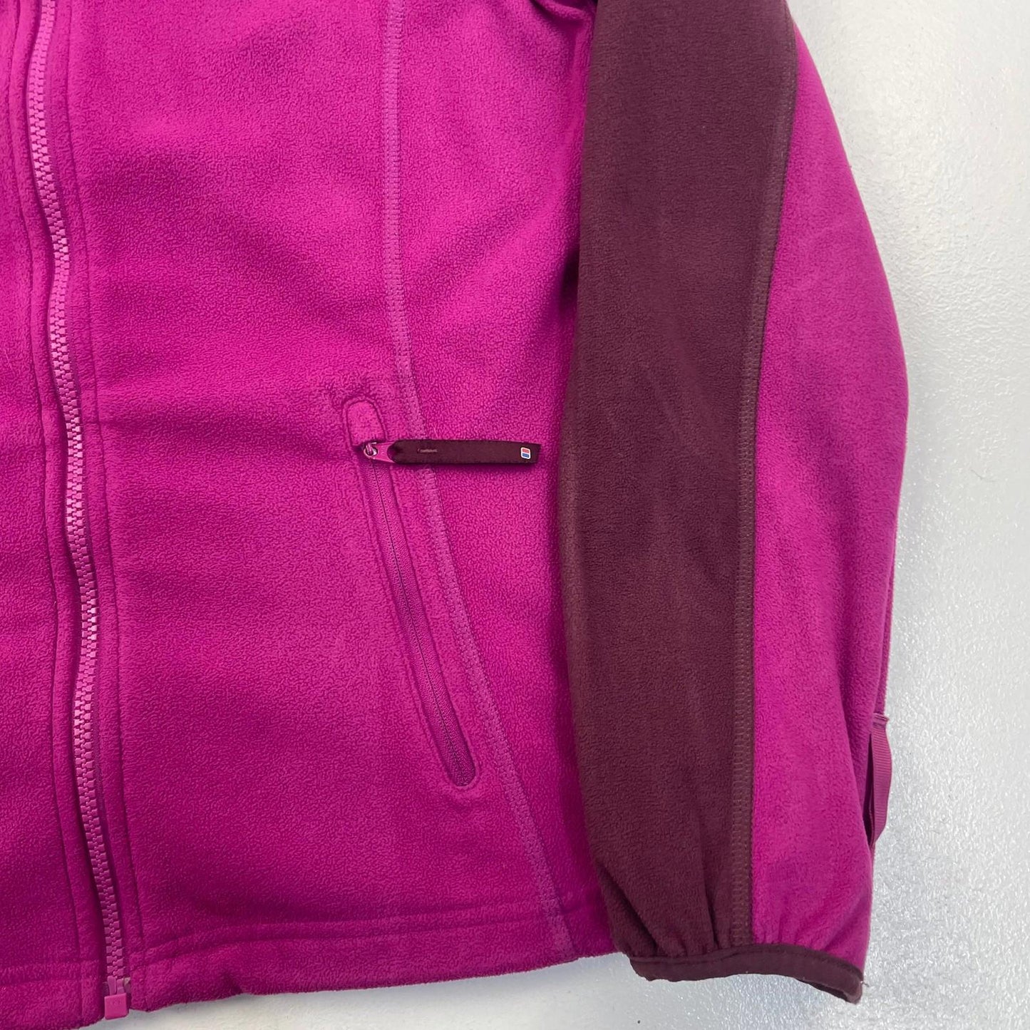 Berghaus Fleece Jacket Full Zip Pink Purple Colourblock Womens UK 8