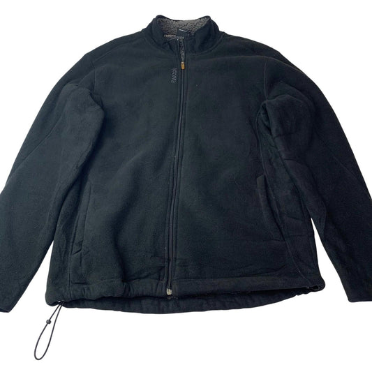 Reebok Fleece Jacket Sherpa Lined Black Zip Up Casual Style Men's M
