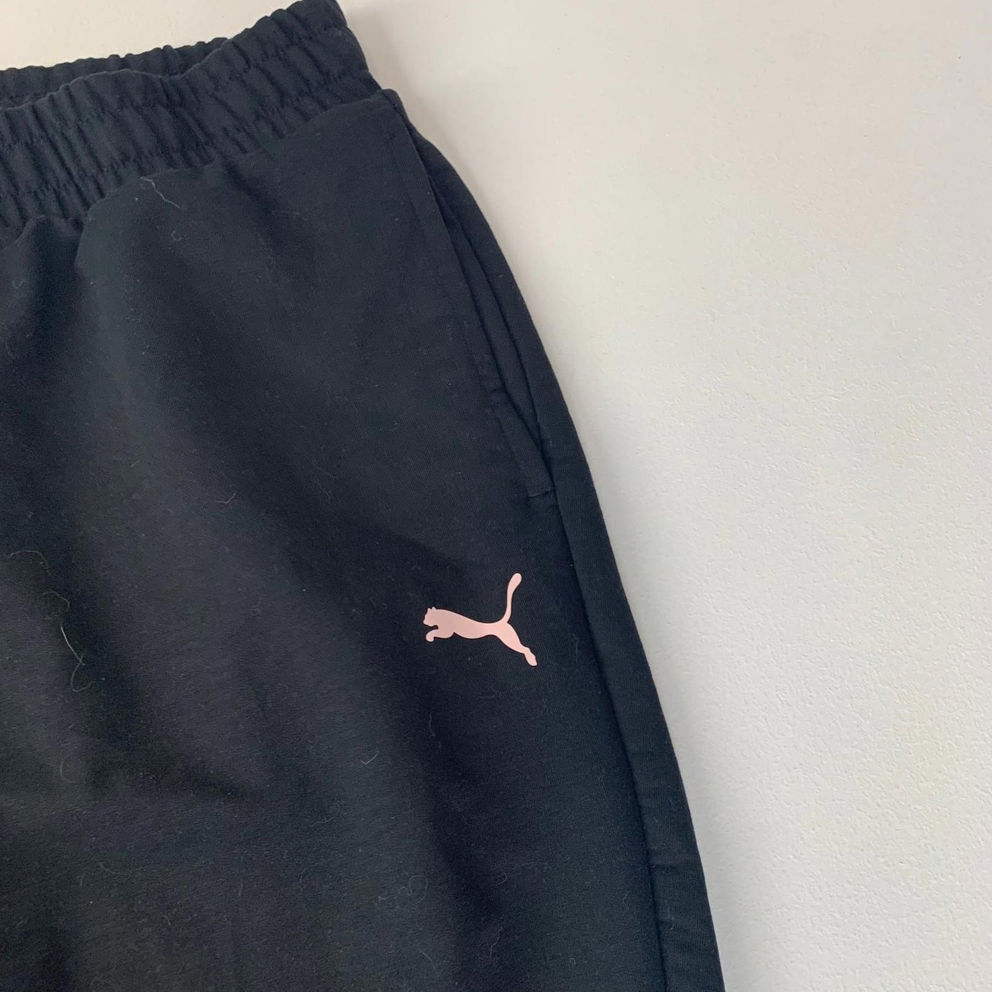 Puma Jogger Sweatpants Elastic Waist Black Women's L