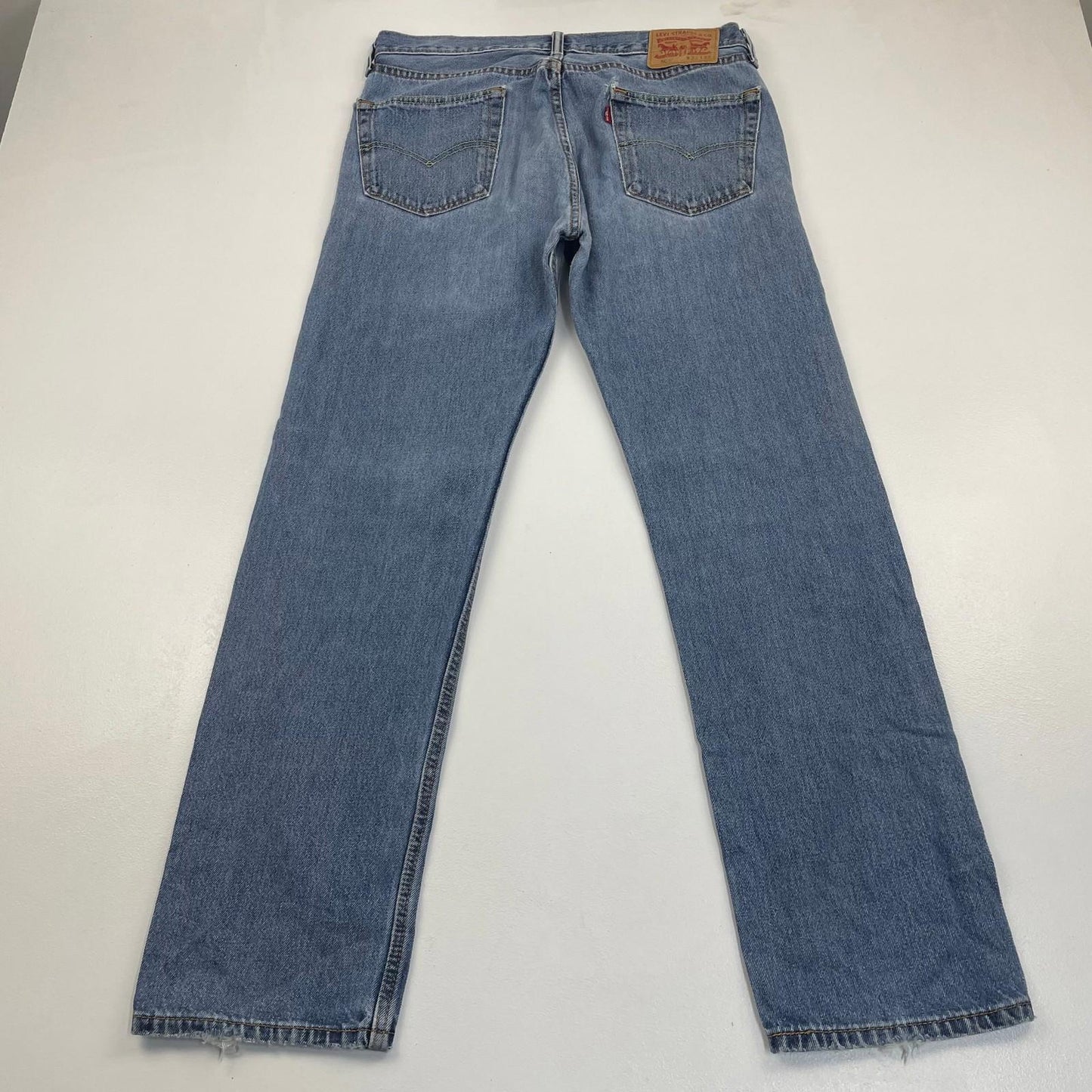 LEVI'S 505 Straight Regular Fit Denim Blue Jeans Mens W33 L32