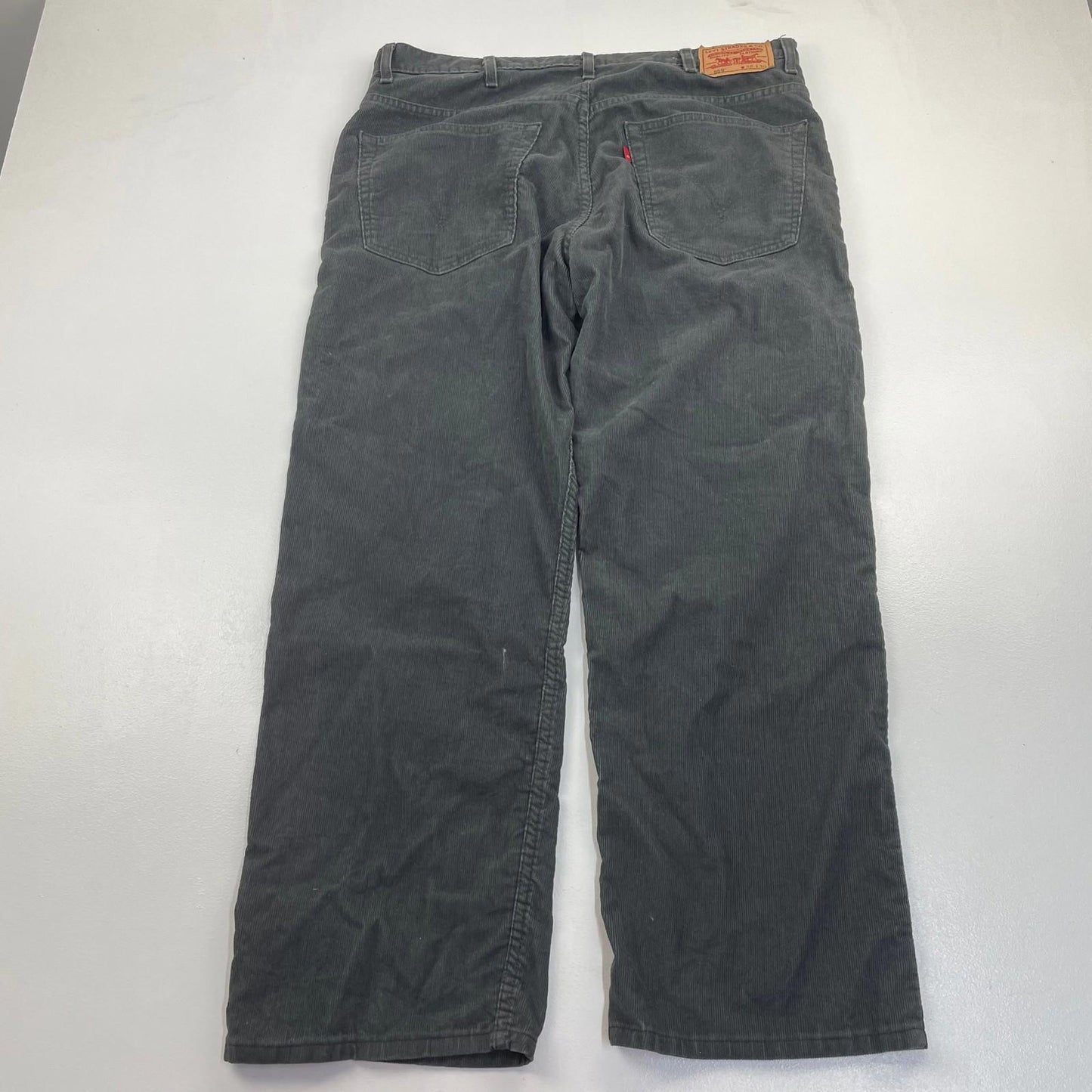 Levi's 559 Relaxed Straight Trousers Corduroy Grey Mens W38 L30