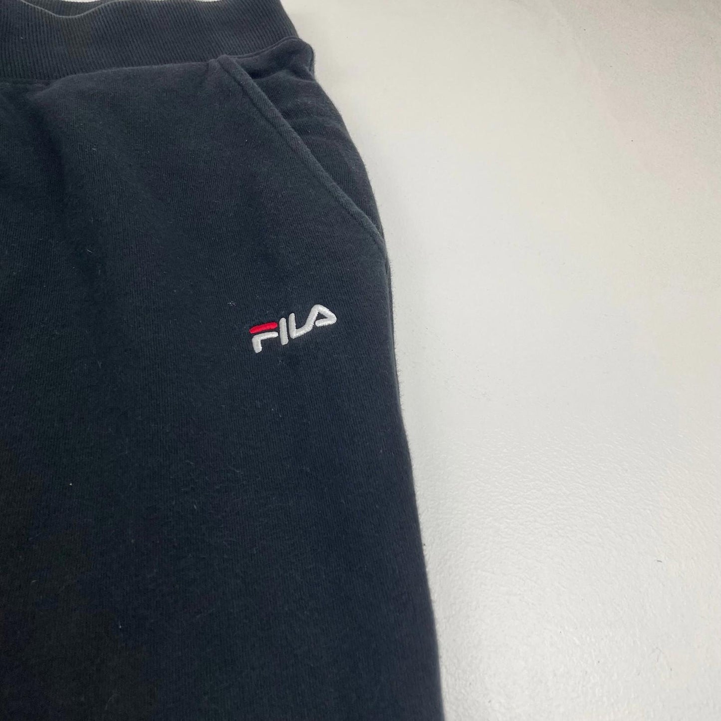 Fila Jogger Sweatpants Elasticated Black Women's Large UK L
