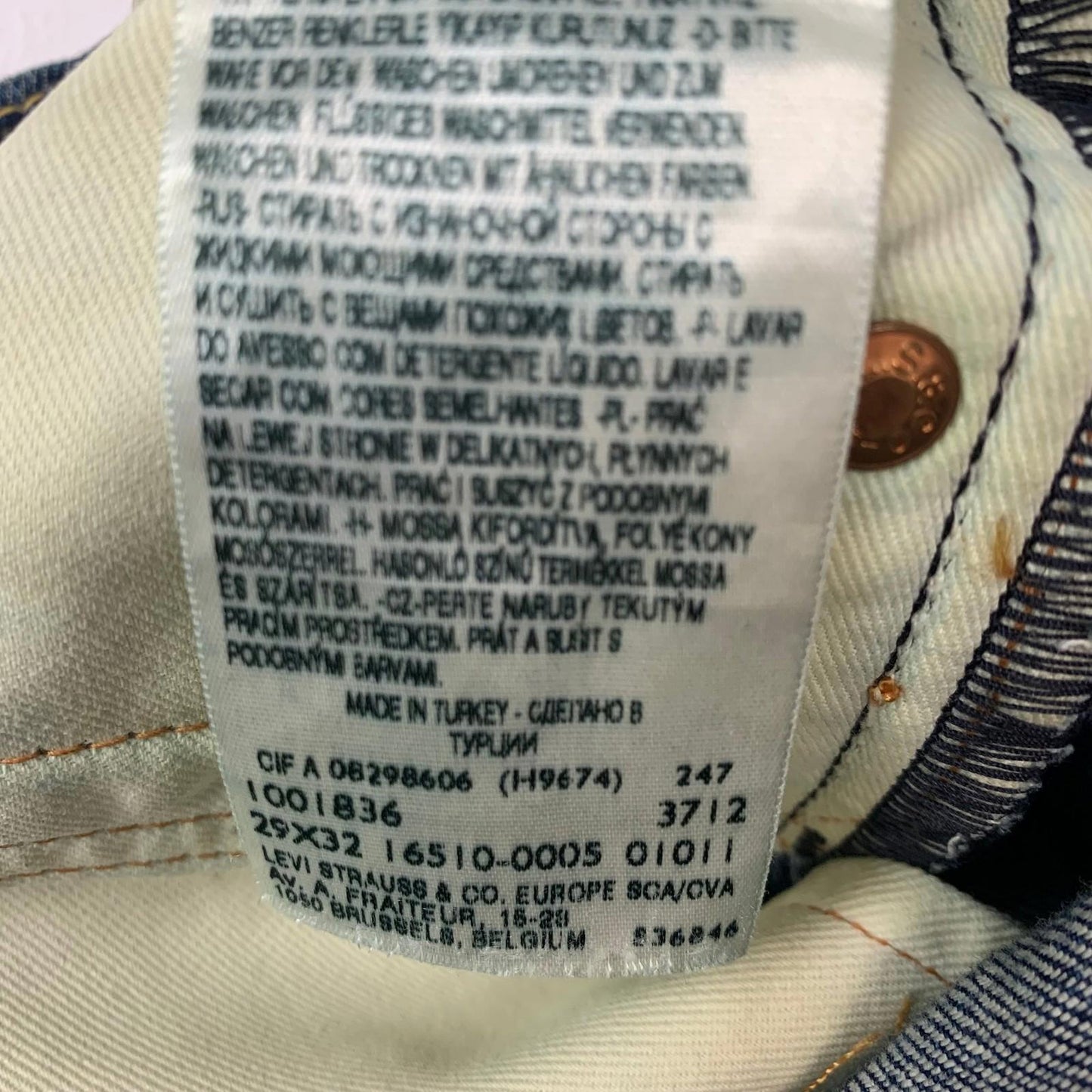 LEVI'S 510 Skinny Fit Denim Jeans Blue Stretch Classic Mens W29 L32