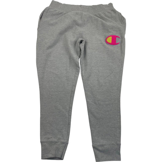 Champion Reverse Weave Jogger Trousers Embroidered Logo Grey Womens XL